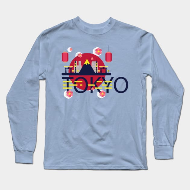 Japan tokyo Long Sleeve T-Shirt by Yourex